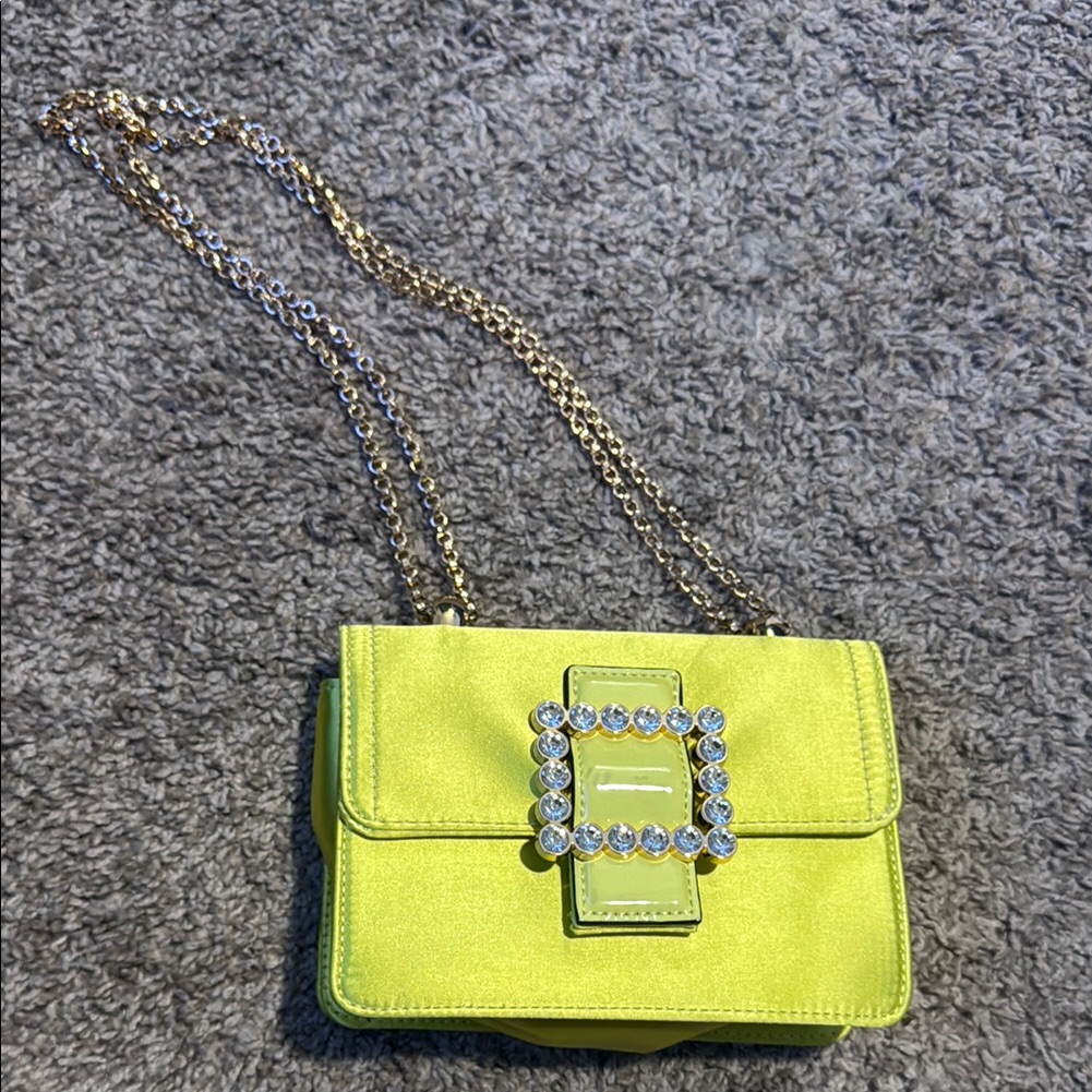Lime Green Chain Strap Bag